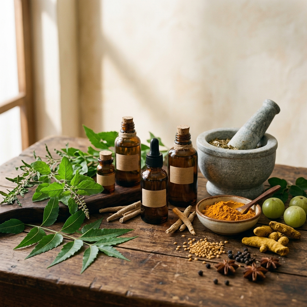 SDV Ayurvedic Botanical Environment Still Life